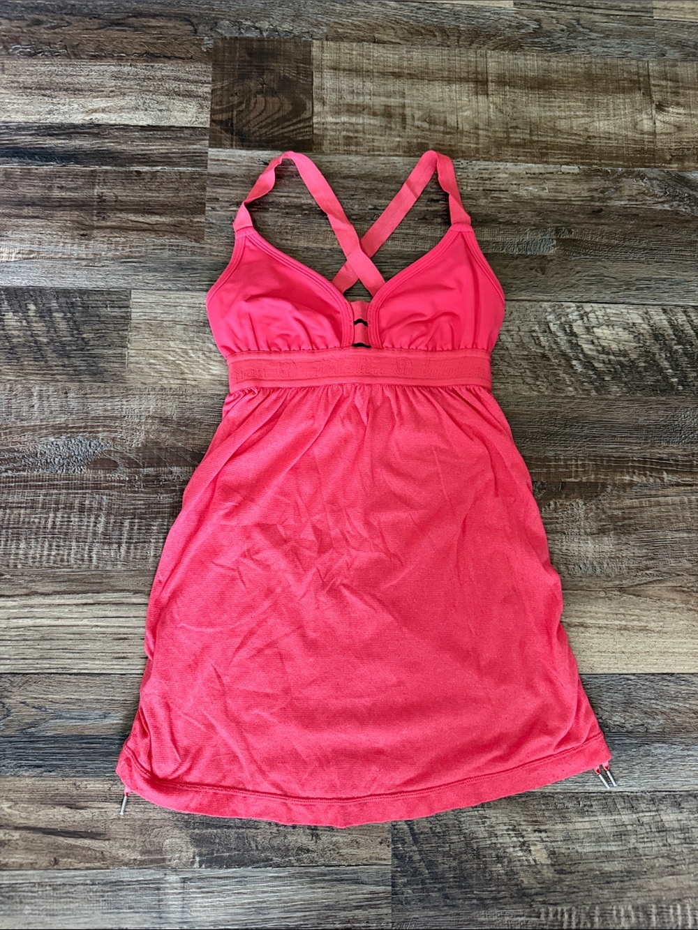 lululemon athletica Coral Pink Strappy Mini Dress